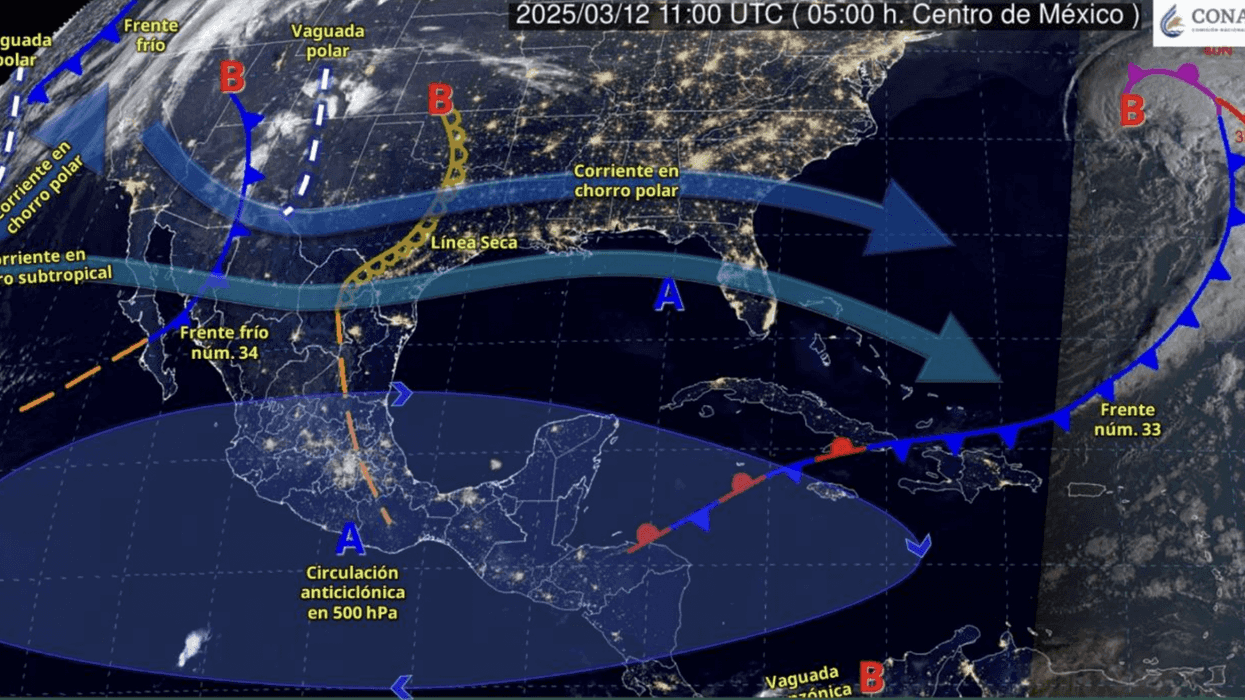 El frente frío número 34 provocará condiciones extremas en el norte del país, con posible caída de nieve en zonas montañosas y rachas de viento intensas que aumentan el riesgo de incendios forestales. Foto: Archivo/Conagua.