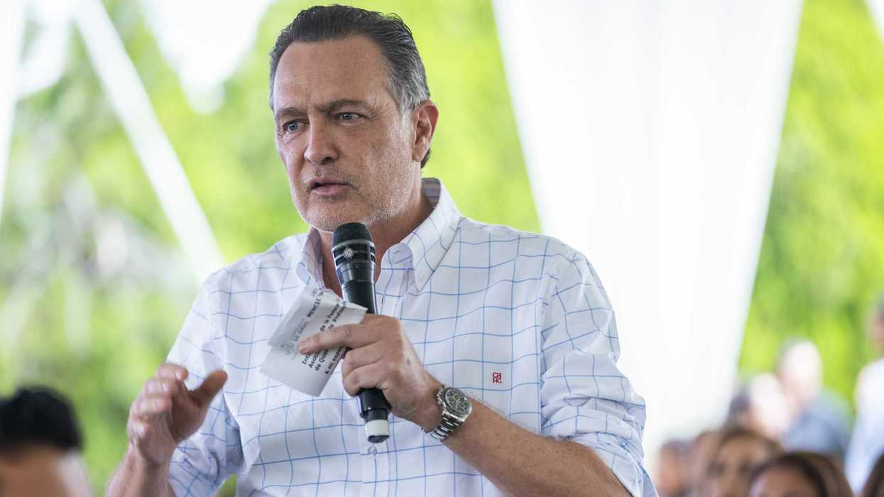 El gobernador Mauricio Kuri González durante el mensaje videograbado en el que anunció su cirugía por hernias inguinales.