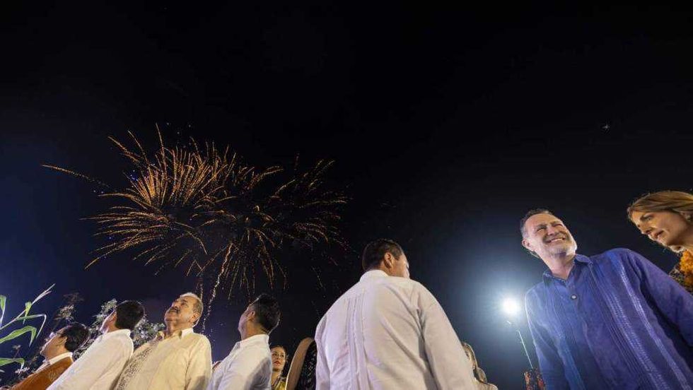 El gobernador Mauricio Kuri González encabezó la ceremonia inaugural del Festival de la Huasteca, que reúne a portadores de tradición de seis estados en Jalpan.