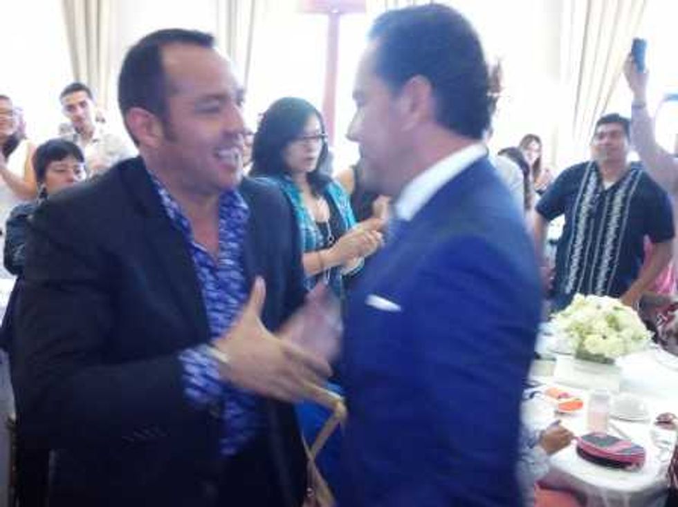 El legislador Roberto Cabrera asistió al informe de actividades del regidor del PAN Gustavo Pérez Rojano.