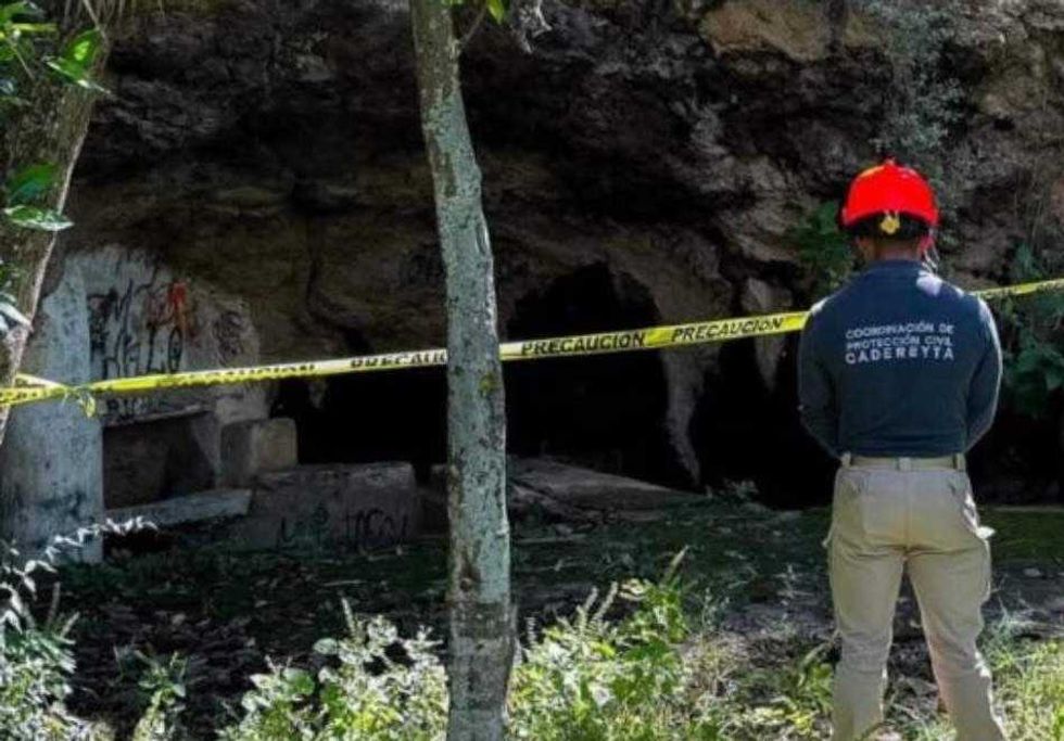 El manantial El Aguacate fue acordonado por autoridades tras el hallazgo del cuerpo sin vida.