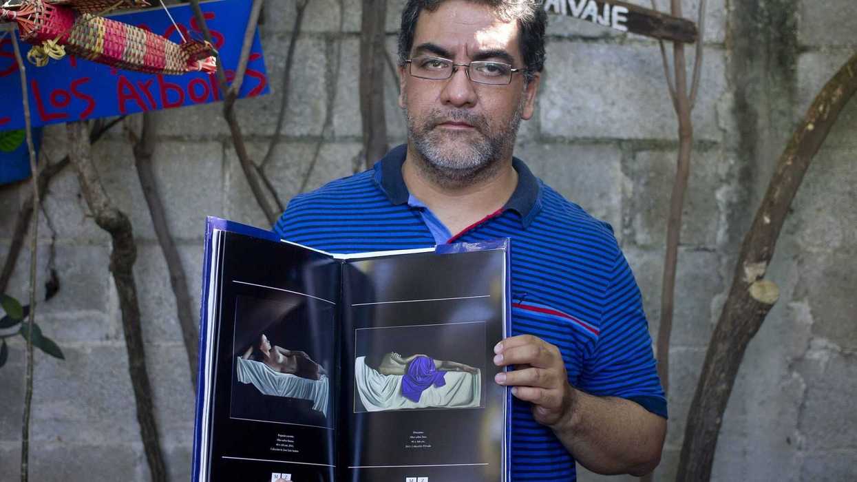 El muralista Marco Zamudio