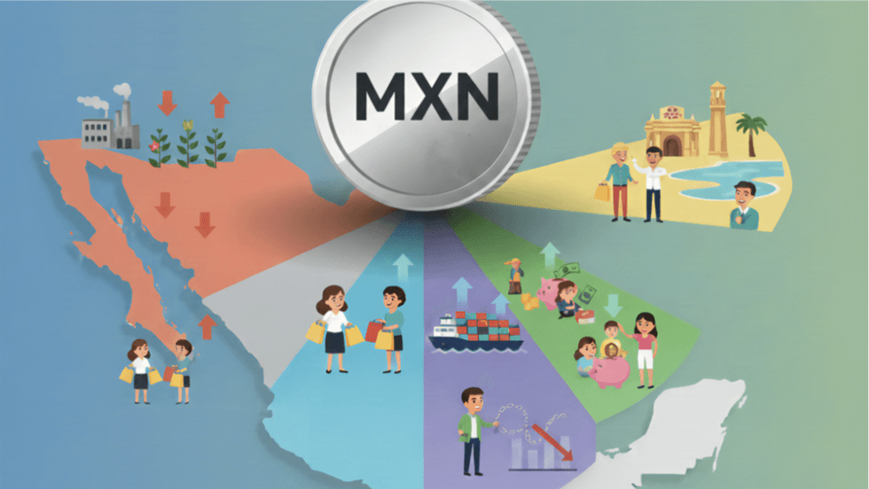 El peso mexicano alcanza su nivel más fuerte del año.