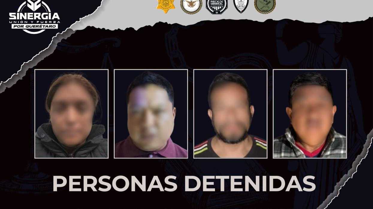 Elementos ministeriales y policiales durante cateos de Sinergia por Querétaro en la capital del estado