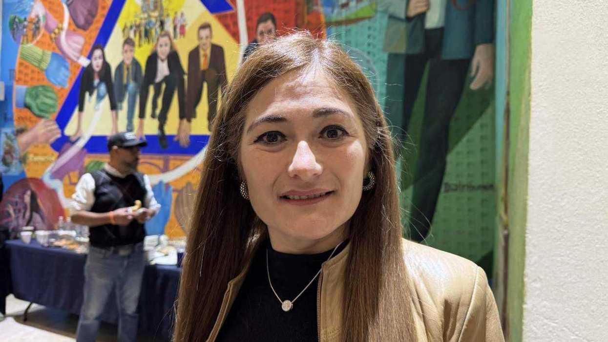 Elsa María García Carrillo, directora estatal de Fonacot Querétaro, durante entrevista sobre colocación de créditos 2025 en conferencia de prensa.
