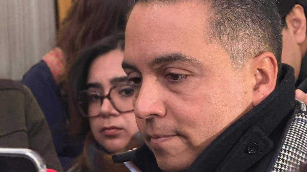 Eric Gudiño Torres, secretario de Gobierno de Querétaro, durante conferencia sobre operativos de seguridad deportiva en el estado.