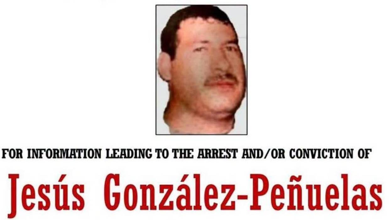 Ficha de recompensa de hasta 5 millones de dólares del Departamento de Estado y la DEA por Jesús González Peñuelas, “Chuy Peñuelas”, operador del Cártel de Guasave