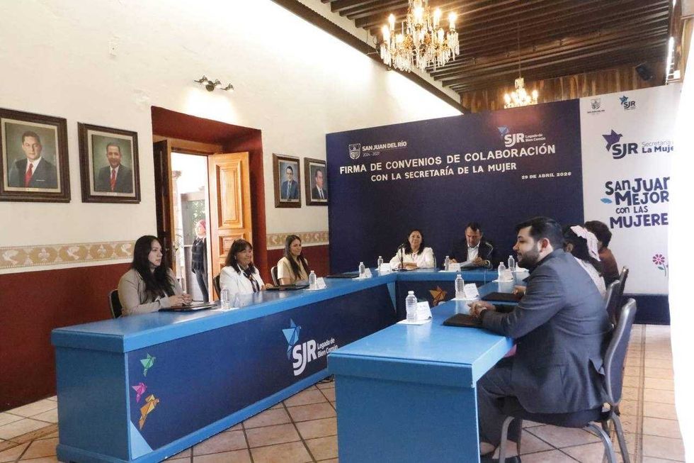 Firma de siete convenios entre el municipio de San Juan del R\u00edo e instituciones educativas, laboratorios cl\u00ednicos y colegio profesional para fortalecer atenci\u00f3n integral a mujeres