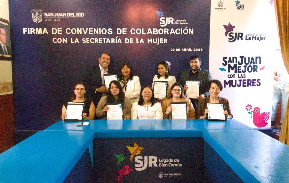 Firma de siete convenios entre el municipio de San Juan del R\u00edo e instituciones educativas, laboratorios cl\u00ednicos y colegio profesional para fortalecer atenci\u00f3n integral a mujeres
