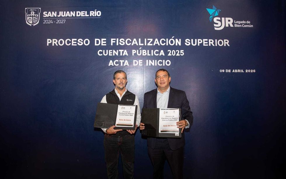 Firma del acta de inicio de fiscalizaci\u00f3n de la cuenta p\u00fablica 2025 en San Juan del R\u00edo, Quer\u00e9taro