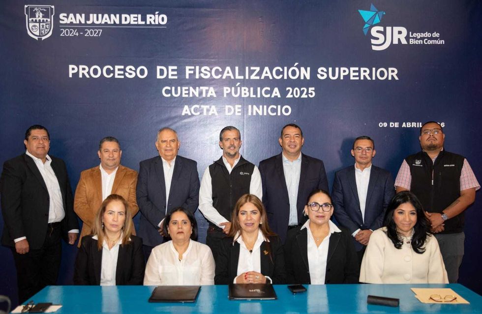 Firma del acta de inicio de fiscalizaci\u00f3n de la cuenta p\u00fablica 2025 en San Juan del R\u00edo, Quer\u00e9taro