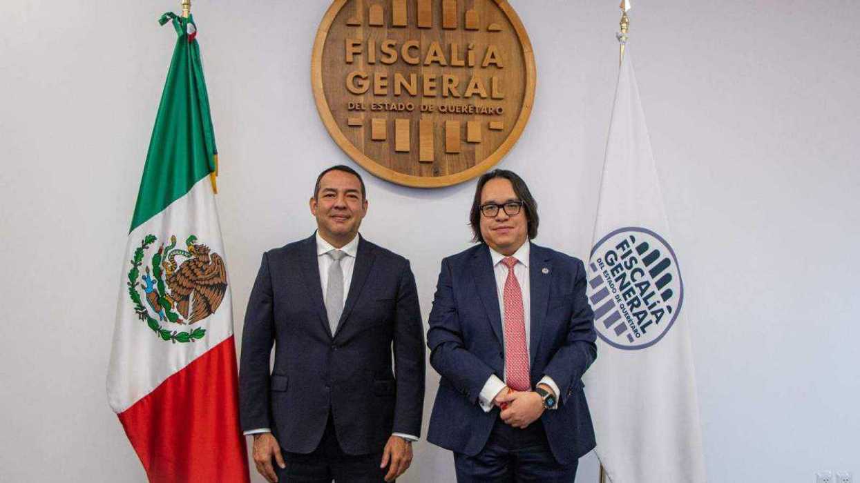Fiscal General Víctor De Jesús Hernández y alcalde Roberto Cabrera revisan estrategia de seguridad en San Juan del Río.