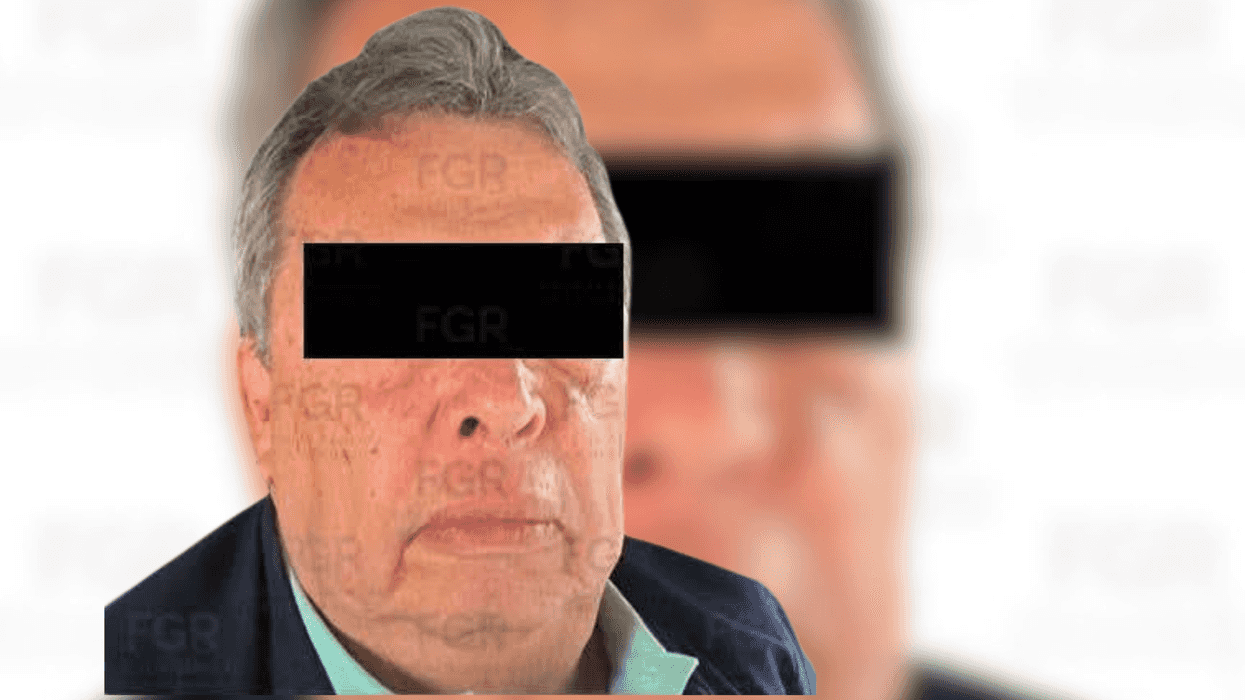 Fotografía oficial de la FGR de Ángel Aguirre Rivero, exgobernador de Guerrero, difundida como "Ángel N", tras ser vinculado a proceso por el caso Ayotzinapa.