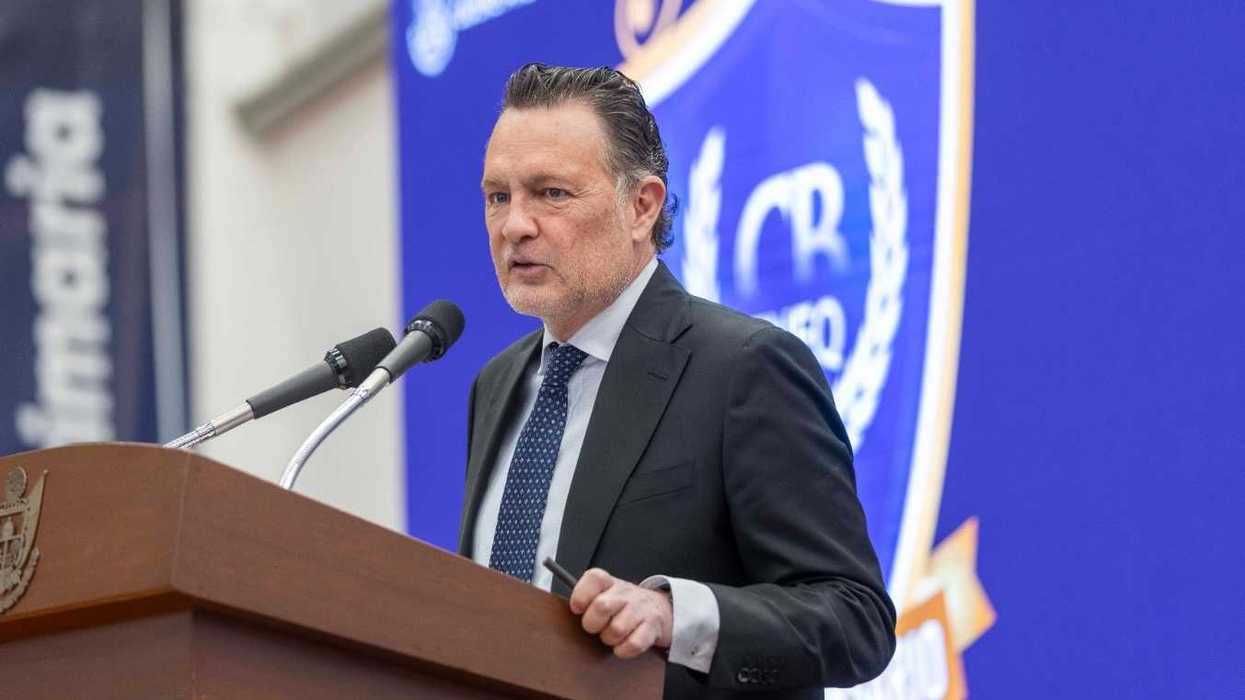 Gobernador Mauricio Kuri González durante conferencia sobre seguridad en Querétaro y resultados en prevención de violencia