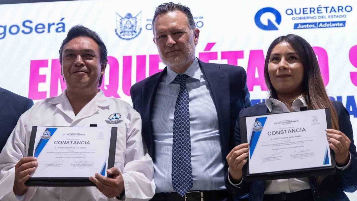 Gobernador Mauricio Kuri González en ceremonia de graduación de 89 nuevos elementos del Sistema Penitenciario de Querétaro.