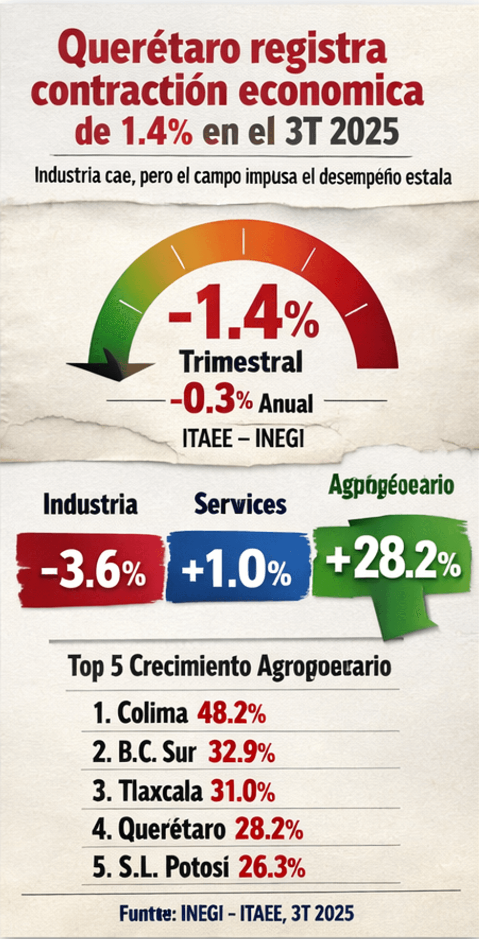 Gr\u00e1fica del ITAEE que muestra la contracci\u00f3n econ\u00f3mica de Quer\u00e9taro con \u00edndice cercano a 100 puntos base 2018