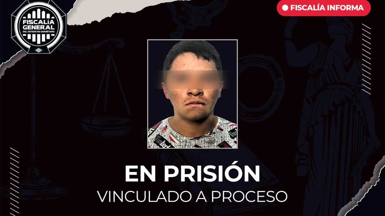 Gráfica de la Fiscalía General del Estado de Querétaro sobre la vinculación a proceso de un hombre por amenazas en Tequisquiapan
