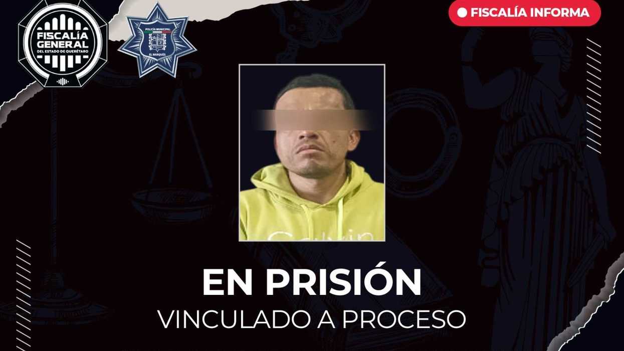 Gráfico institucional de la Fiscalía General del Estado de Querétaro sobre vinculación a proceso por robo a casa habitación en El Marqués