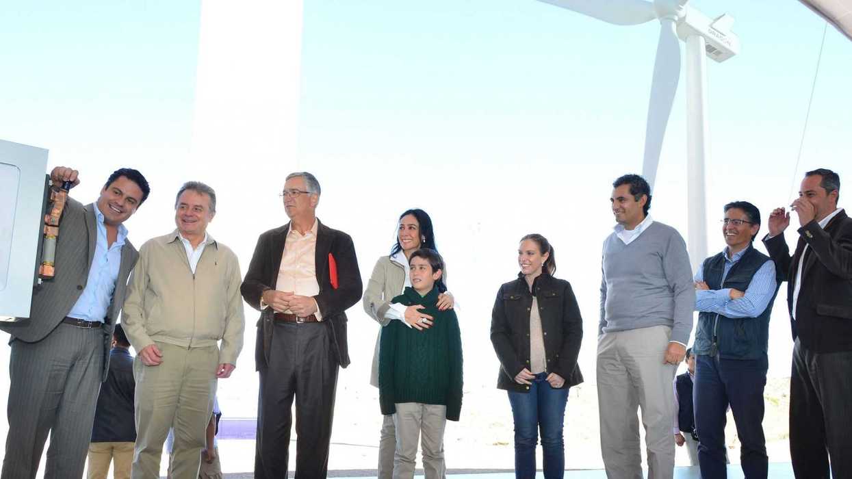 Grupo Salinas inauguró hoy el Parque Eólico de Los Altos. NOTIMEX