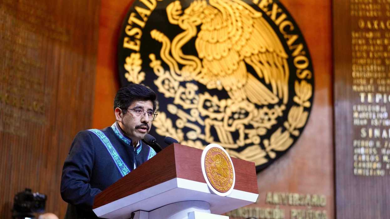 Hugo Aguilar Ortiz, presidente de la SCJN, durante mensaje por aniversario de la Constitución México 2026