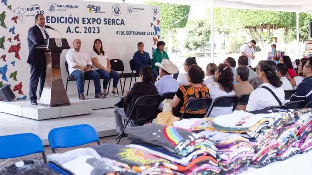 Inaugura alcalde Expo SERCA en San Juan del Río.