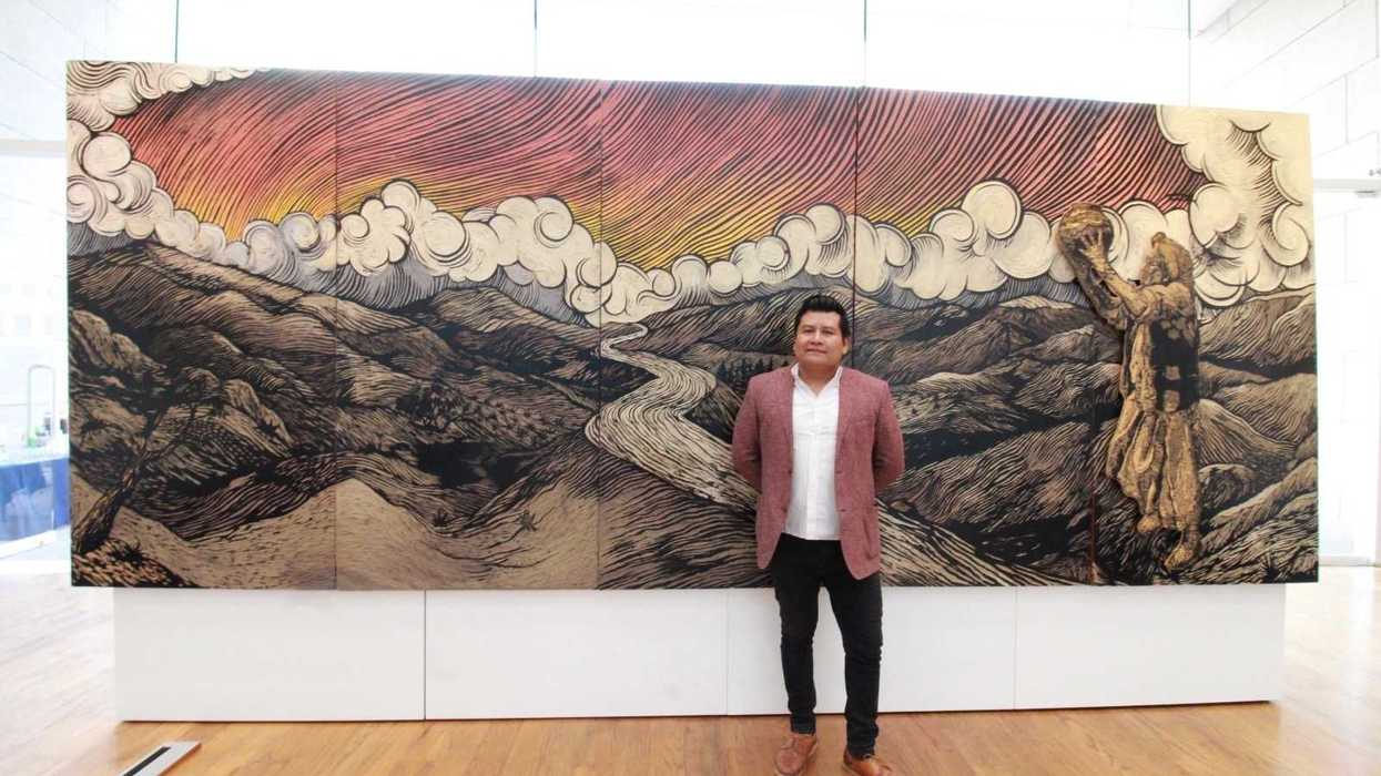 Inauguración de la Galería de Centro Cívico en Querétaro capital con exposición Surco y memoria de Víctor López