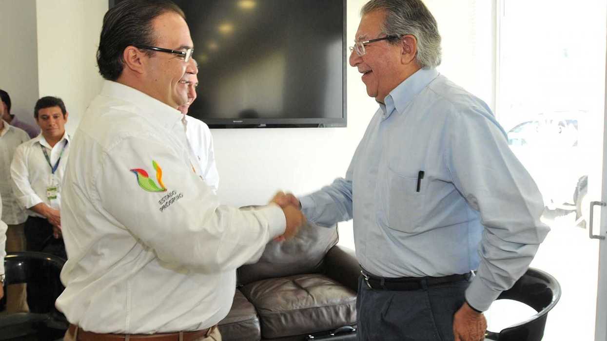 JAVIER DUARTE Y FRANCISCO ROJAS. NOTIMEX.