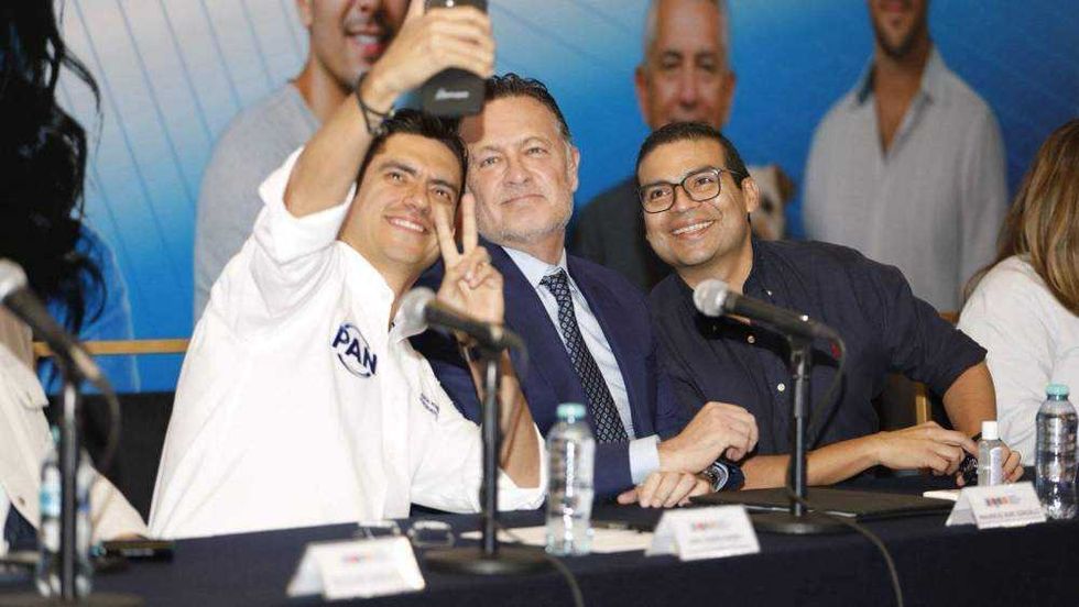Jorge Romero Herrera, presidente nacional del PAN, durante presentación de estrategia electoral para Querétaro 2027.