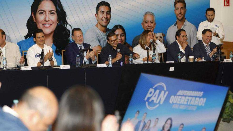 Jorge Romero Herrera, presidente nacional del PAN, durante presentación de estrategia electoral para Querétaro 2027.