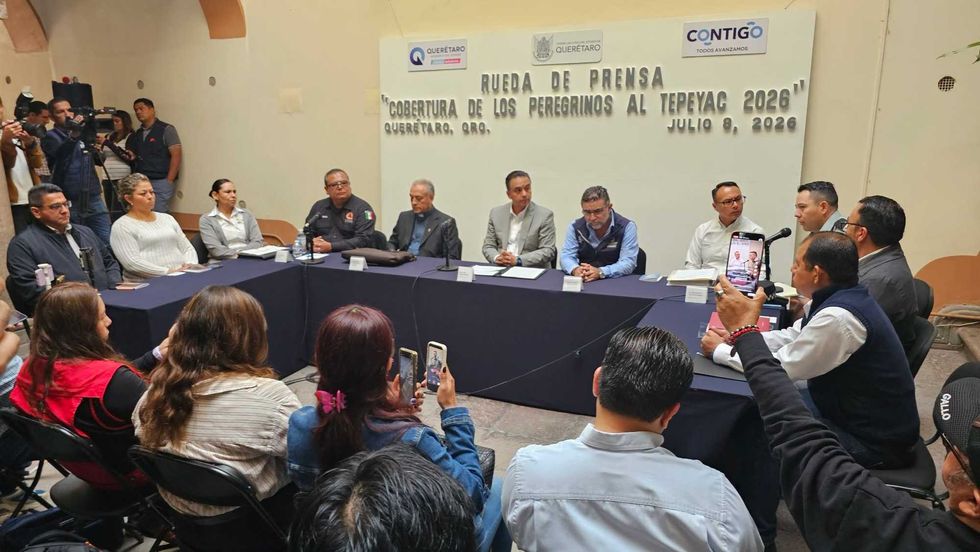 Jos\u00e9 Adolfo Hern\u00e1ndez Salinas, de la Guardia Nacional, habla durante el anuncio del operativo de la peregrinaci\u00f3n al Tepeyac