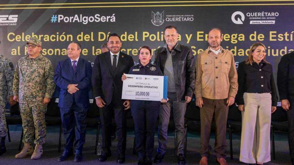 Kuri reconoce policías Querétaro mejor corporación país Día Policía 2025.