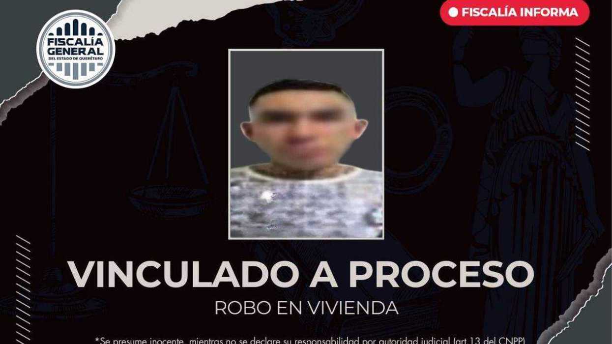 La Fiscalía de Querétaro informó que el imputado causó daños en puerta y ventana del domicilio afectado en la colonia Carrillo Puerto.