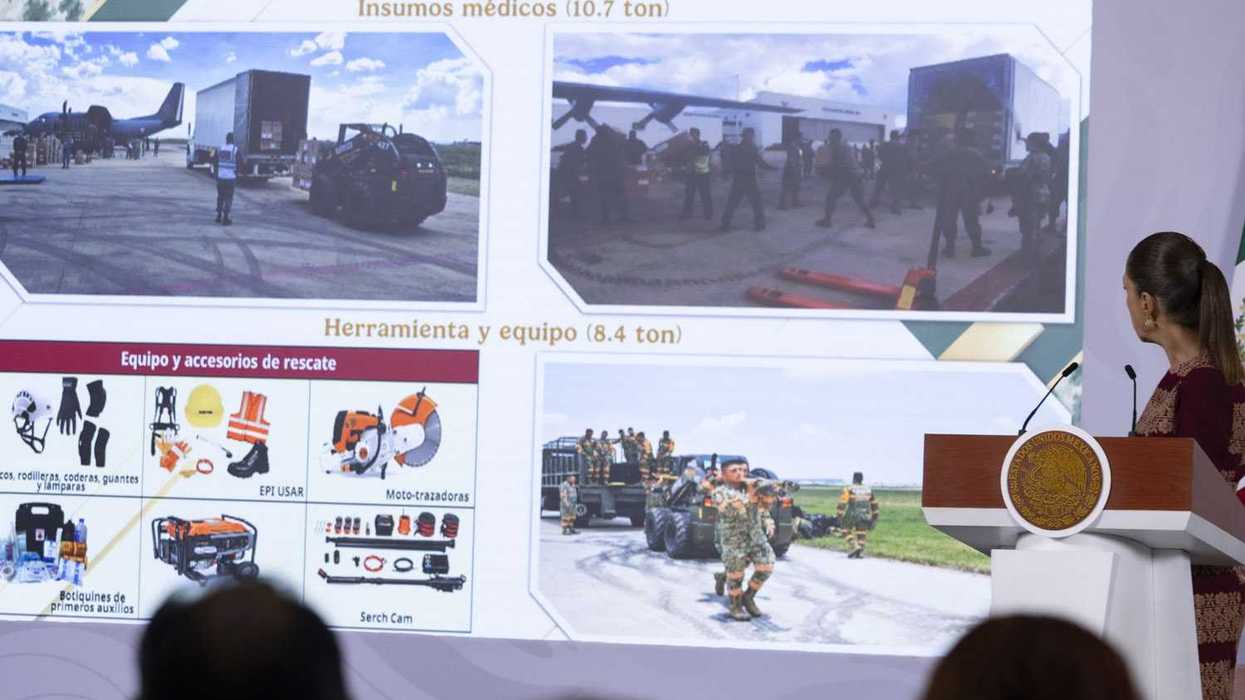 La presidenta Claudia Sheinbaum presenta en Palacio Nacional el despliegue de personal, insumos médicos y equipo especializado enviados por México a Venezuela para apoyar las labores de rescate tras los sismos.