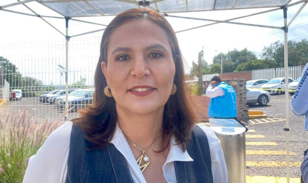 La secretaría de Educación, Martha Elena Soto Obregón, durante actividades del Consejo Técnico Escolar donde se presentó la estrategia de ciudadanía digital complementaria a la Ley Kuri.