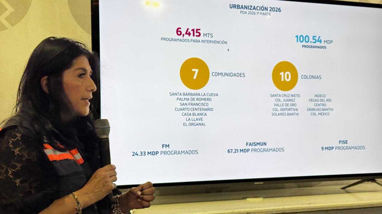 La Secretaría de Obras Públicas y Desarrollo Urbano de San Juan del Río ejecuta un paquete de 100 millones de pesos en obras de pavimentación, infraestructura educativa y rehabilitación de inmuebles patrimoniales en 15 comunidades del municipio.