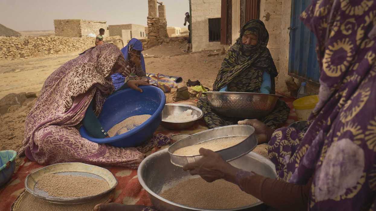 La utopía fraterna del oasis de Maaden en Mauritania. AFP.