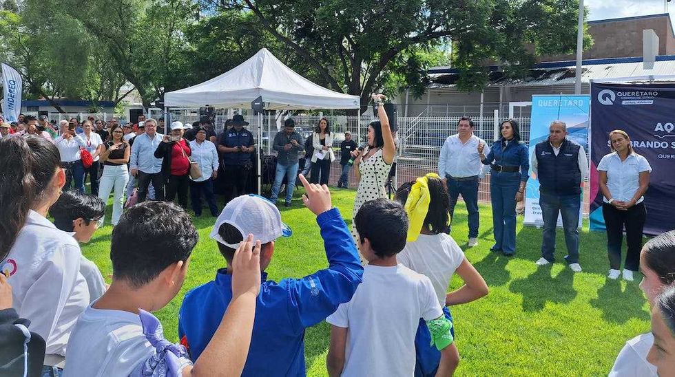 Liliana San Mart\u00edn Castillo durante el evento por el D\u00eda Mundial contra el Trabajo Infantil en la Casa de la Juventud de Quer\u00e9taro.