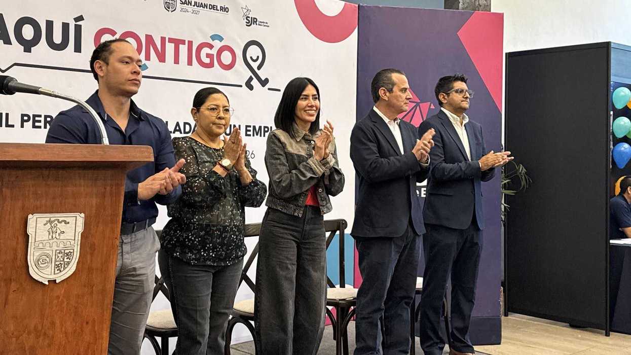 Liliana San Mart\u00edn Castillo secretaria del Trabajo informa sobre mujeres en empleo formal durante Expo Empleo San Juan del R\u00edo Quer\u00e9taro