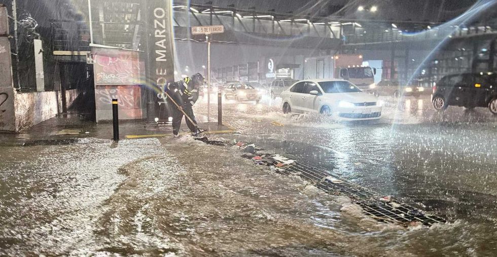 Lluvias torrenciales provocan encharcamientos masivos en Querétaro. Foto: Facebook/Coordinación Estatal de Protección Civil de Querétaro.