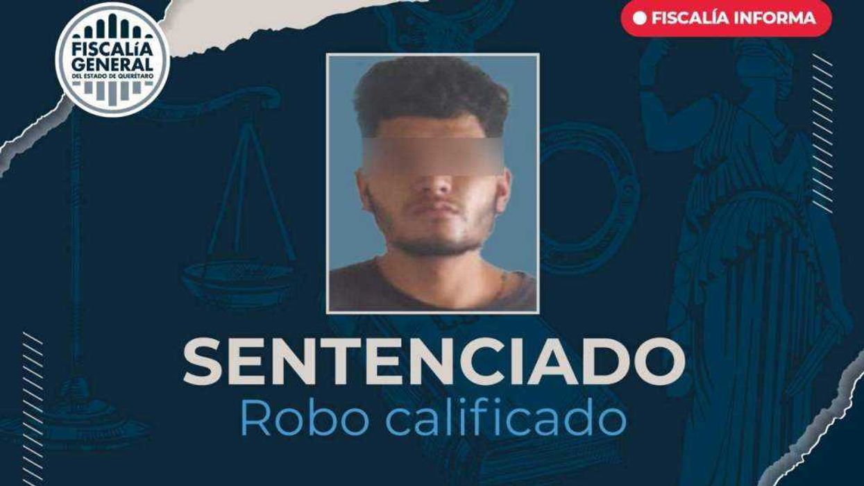 Lo condenan a 7.5 años de prisión por robo con violencia en Amealco.