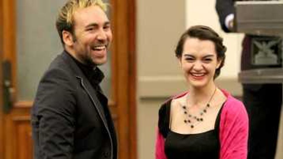 Los protagonistas del documental, Jurgen Kapaun y Viktoria Hillish. NOTIMEX