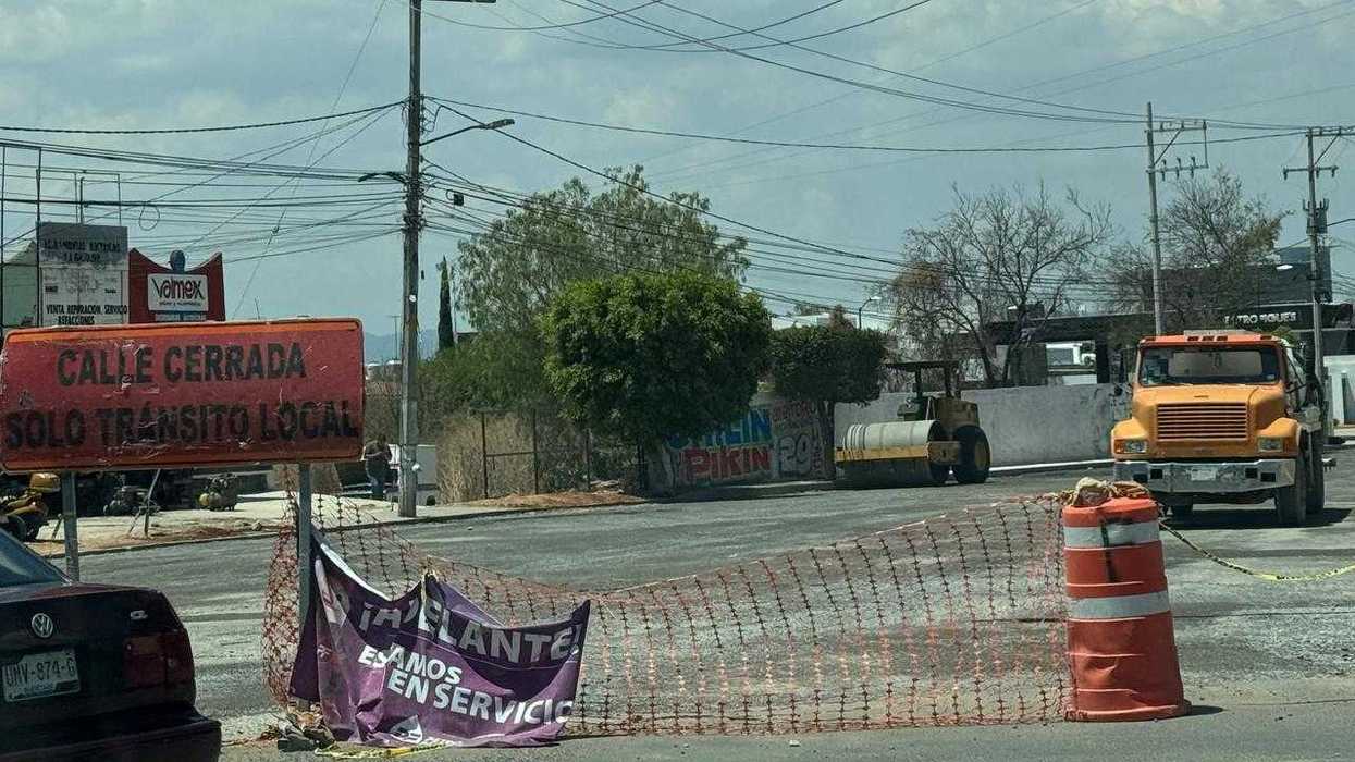 Mapa de cambios de circulación en bulevar Pablo Cabrera por obras en San Juan del Río, Querétaro