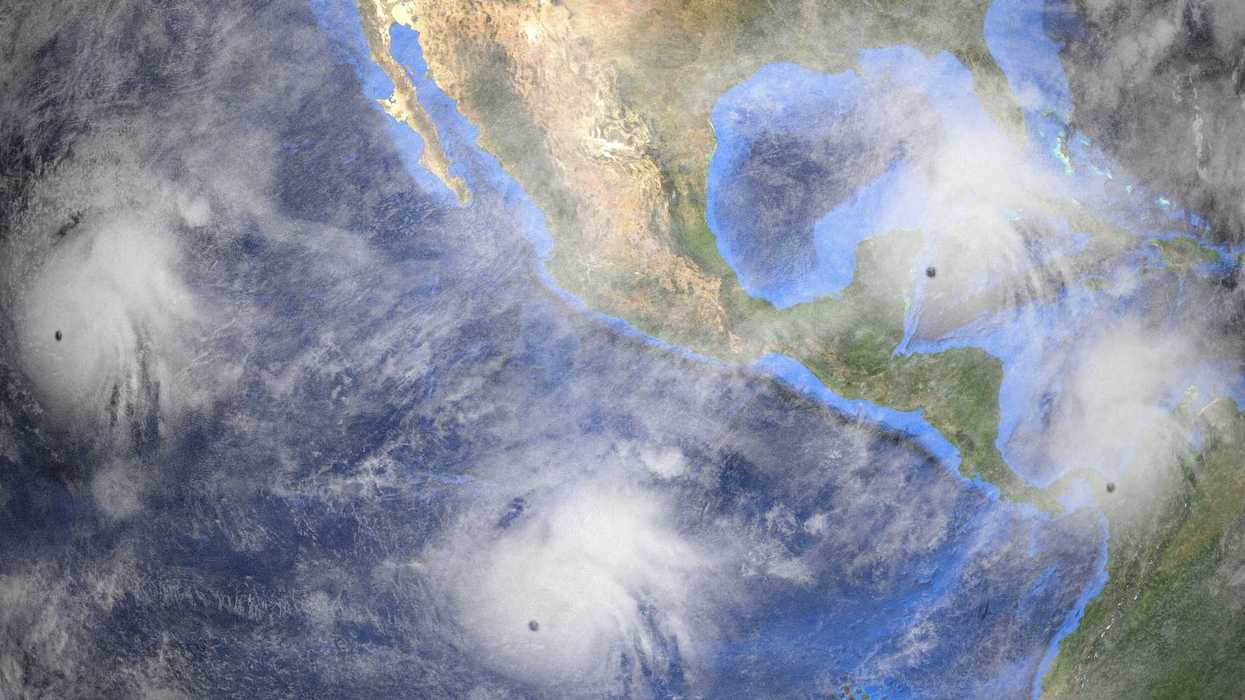 Mapa de pronóstico SMN huracanes México 2026 con cifras de Pacífico y Atlántico