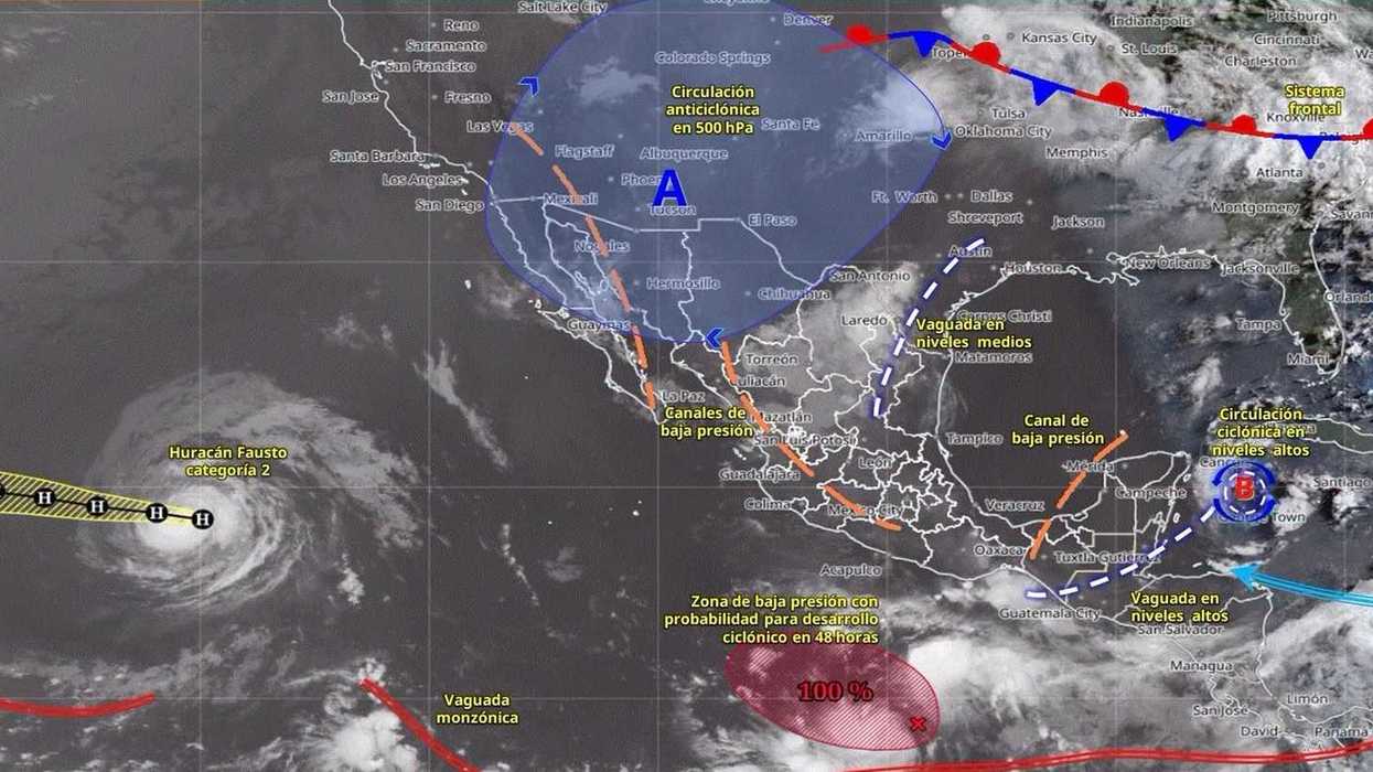 Mapa del pronóstico meteorológico en México con lluvias intensas y onda de calor para el 24 de julio de 2026.