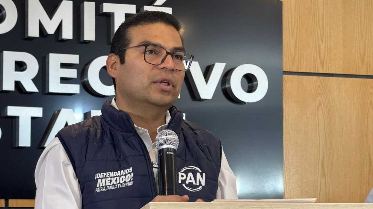 Martín Arango, presidente del PAN Querétaro, durante declaraciones sobre narcodinero en campañas electorales