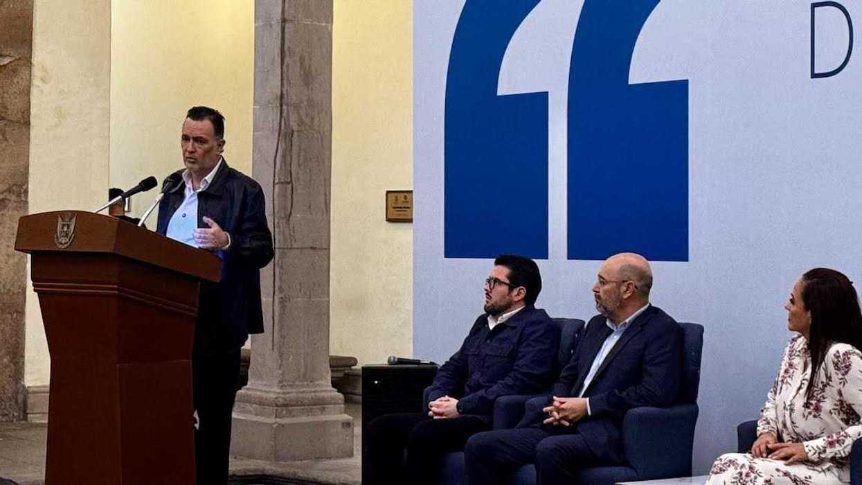 Mauricio Kuri durante encuentro con periodistas y representantes de medios por la libertad de expresi\u00f3n en Quer\u00e9taro.