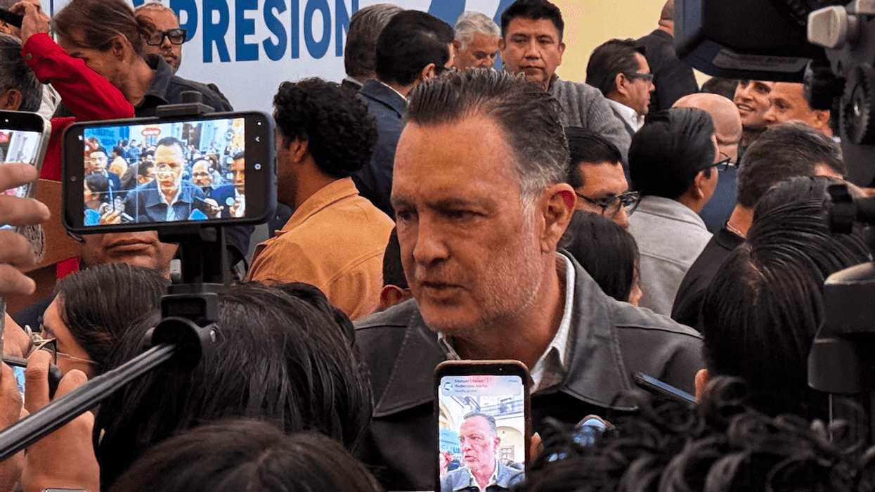 Mauricio Kuri durante entrevista con medios sobre la definición del PAN para la gubernatura de Querétaro 2027.