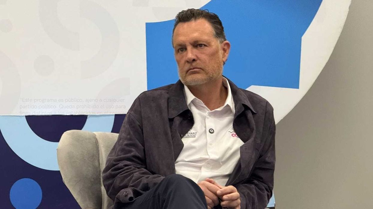 Mauricio Kuri González, gobernador de Querétaro, durante conferencia de prensa.