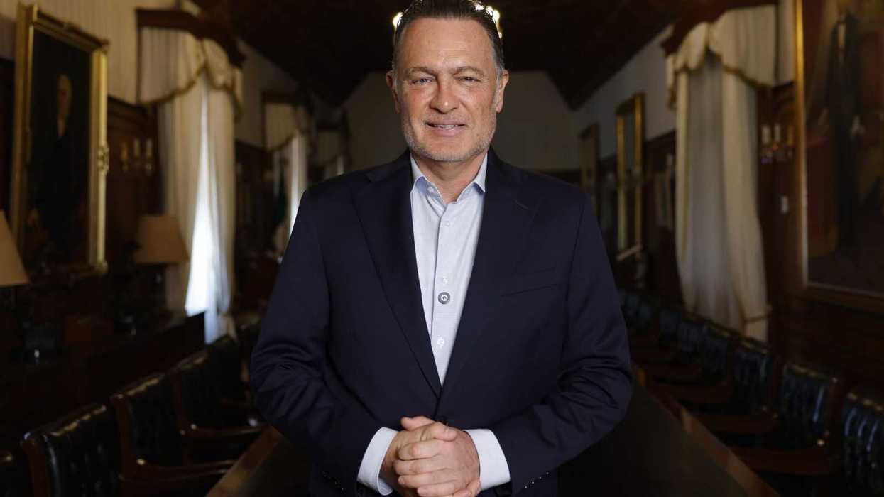 Mauricio Kuri González, gobernador de Querétaro, durante mensaje sobre reforma al Poder Judicial estatal 2026