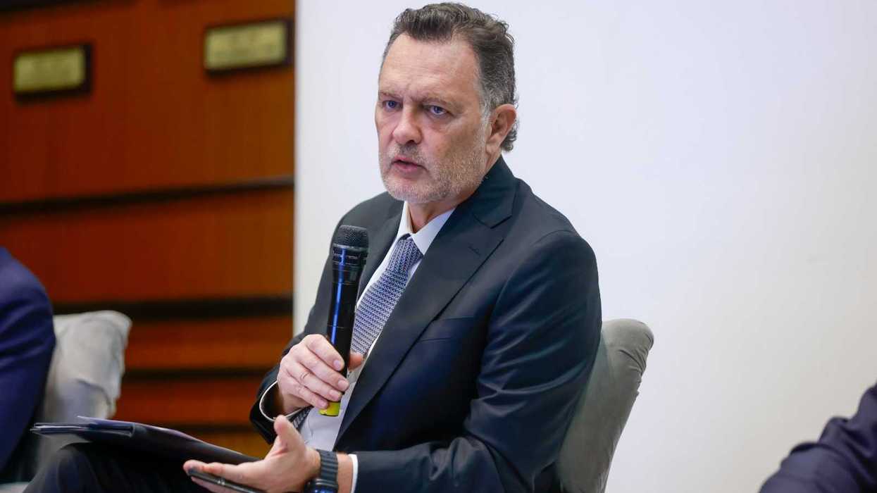 Mauricio Kuri González habla durante la sesión de preguntas de su quinto informe de gobierno en Querétaro.